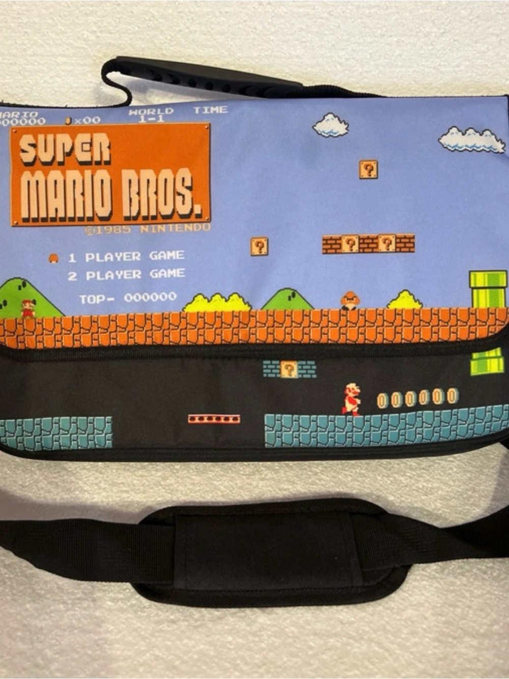 Power is A Super Mario Bros Messenger Bag with Nintendo Switch Case